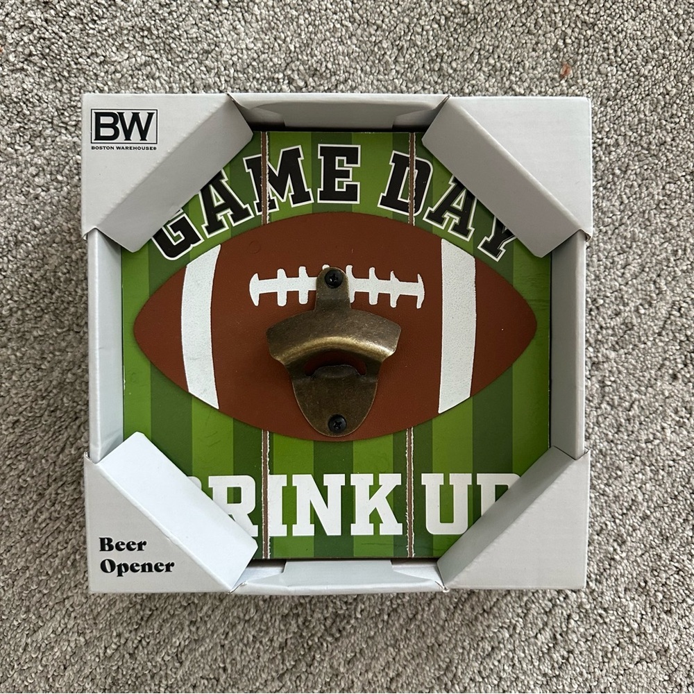 Boston Warehouse Game Day Drink Up Beer Opener‎